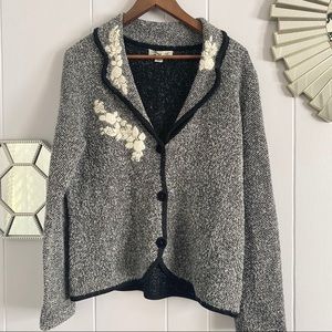 Coldwater Creek Wool Blaze Black & White M